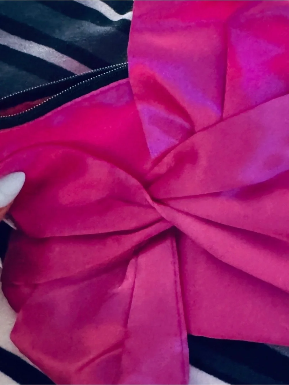 Ipsy Hot Pink Satin Cosmetic Glam Bag